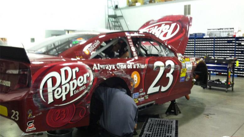 Photos of Bitcoin-Branded Race Car Surface