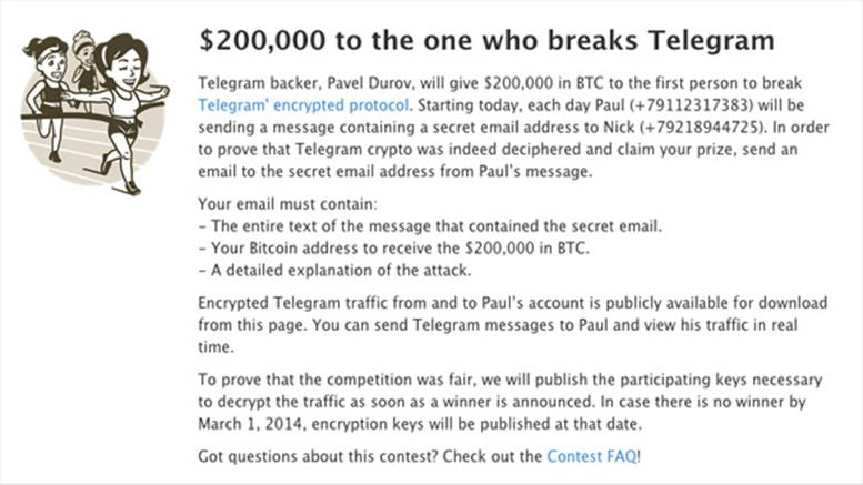 Telegram Messaging Offers Bitcoin Payout For Software Vulnerabilities