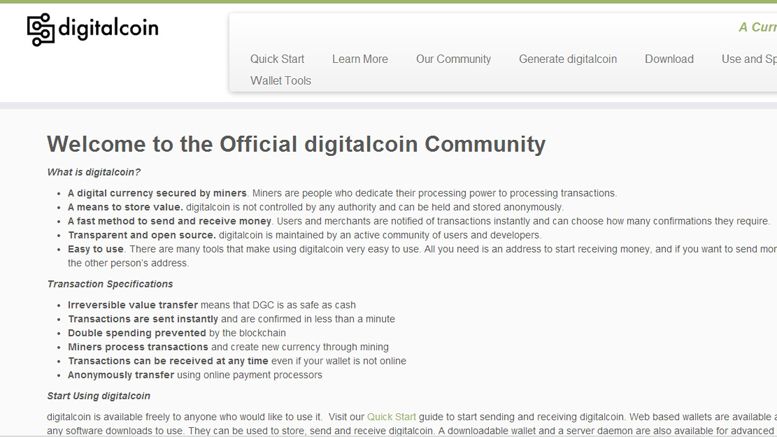Transact at Five Times The Speed of Bitcoin With Increasingly Popular Bitcoin Alternative DigitalCoin