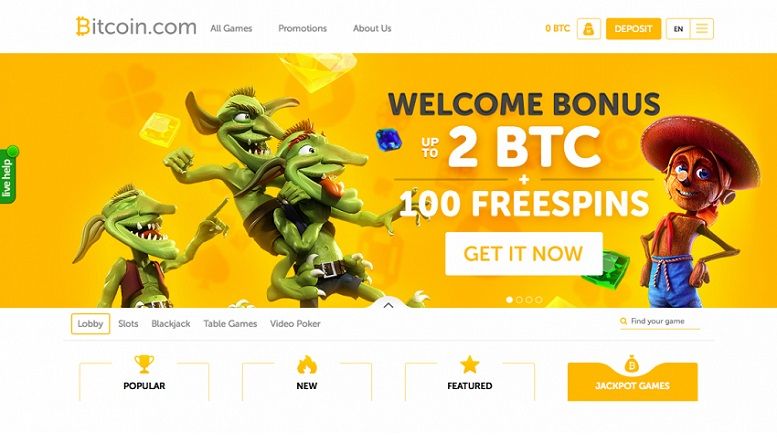 Bitcoin.com Launches Bitcoin Casino with Over 1000 Games and Free Bitcoin Bonus