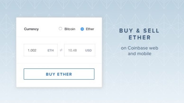 Coinbase Adds Ethereum