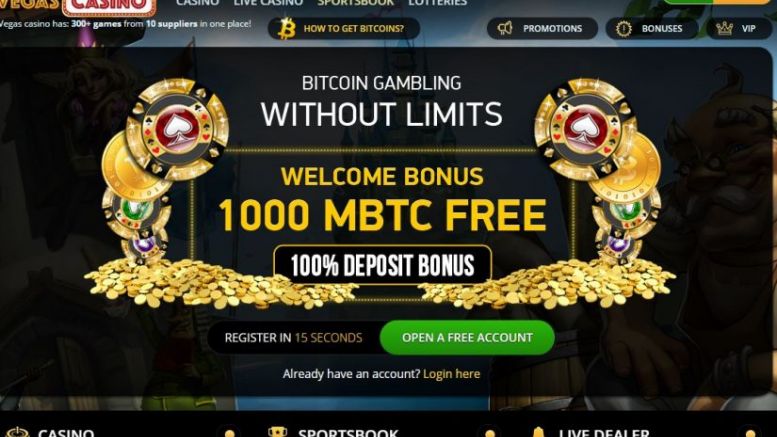 Vegas Casino – Get a Welcome Bonus up to 2 BTC