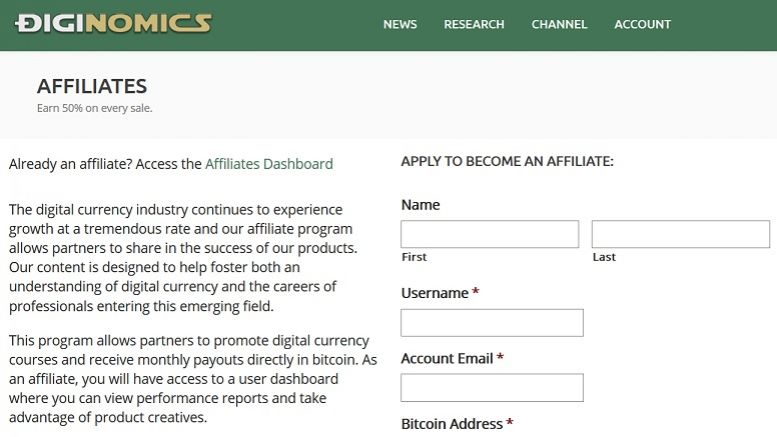 Diginomics Announces Affiliate Marketing Program