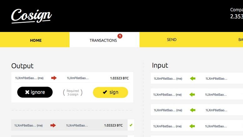 Interview With CoSign Coin: Bitcoin Escrow Using Multi-Signature Transactions