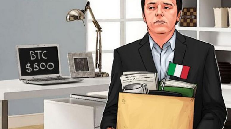 Bitcoin $800 Price Alert As Pro-EU Italian Prime Minister Resigns After Referendum