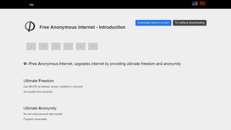 The Blockchain Magic: Φ Free Anonymous Internet