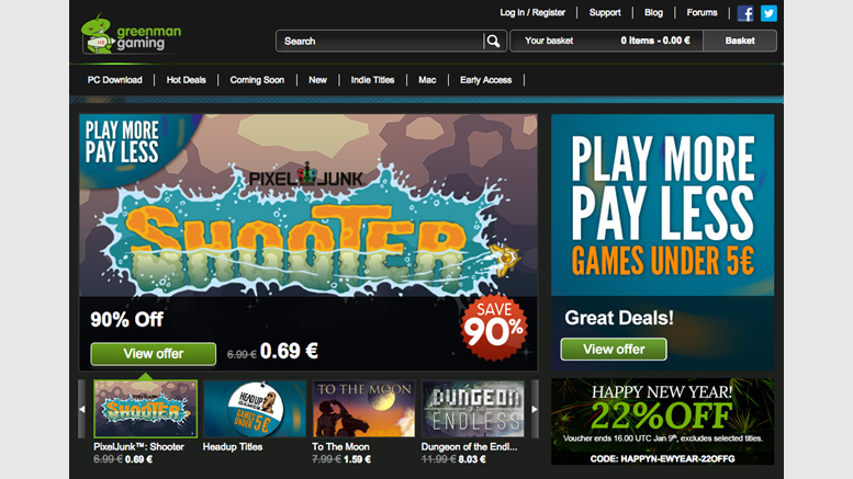 Bitcoin Payments Prove a Sales Success for Green Man Gaming