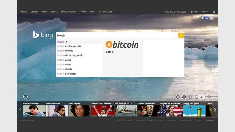 Microsoft Updates Bing Search Engine for Bitcoin Currency Conversions