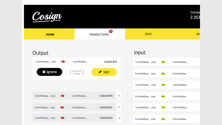 'Cosign' Wallet Streamlines Multisignature Transactions, Enhances Security