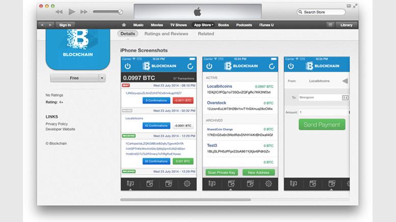 Blockchain.info Wallet Returns to iOS App Store