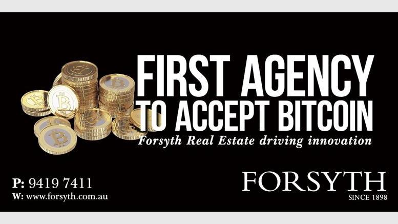Biggest Aussie real estate agency accepts Bitcoin