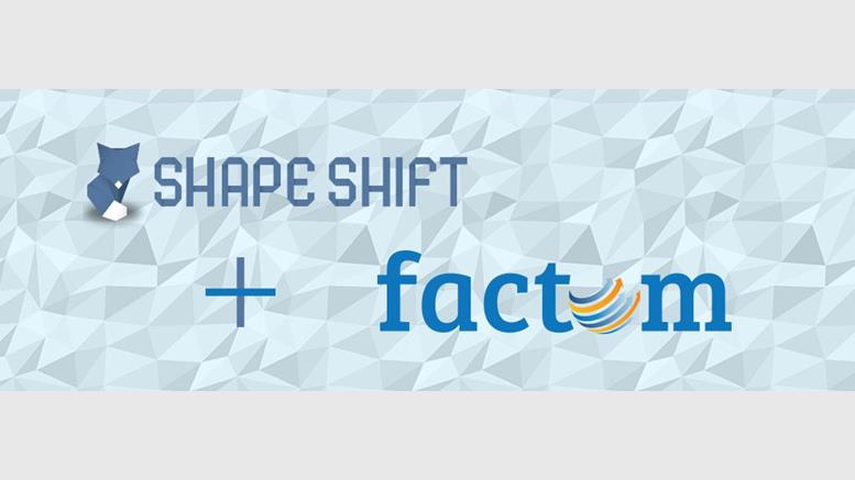 ShapeShift & Factom Partner for Release of Factoids