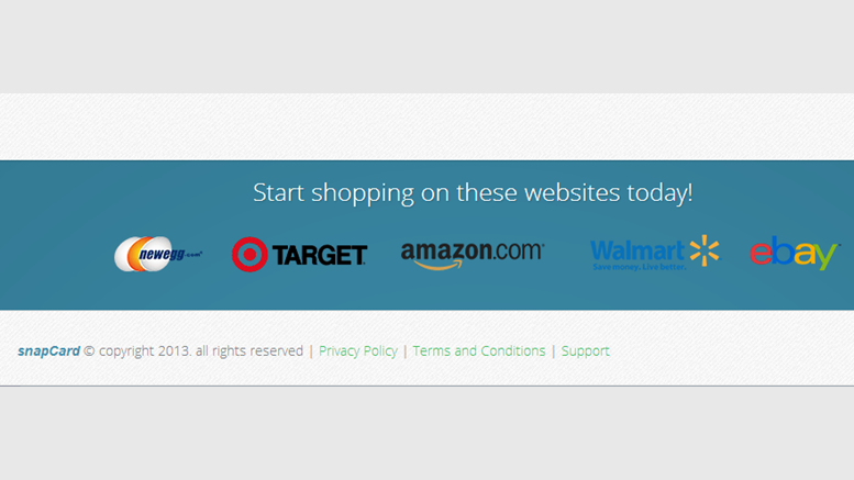 snapCard lets Bitcoiners pay with Bitcoin at Ebay and Amazon!
