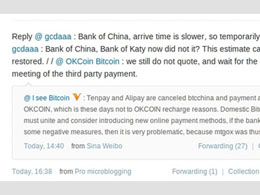 Rumors of Banned Transactions to BTC China Cause Price Drop