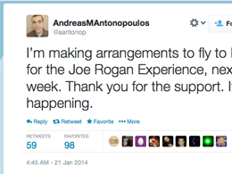 Andreas Antonopoulos will Join the Joe Rogan Experience Next Week!