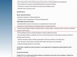 Capital One Seeks Operations Manager Who's Passionate About Bitcoin, Other FinTech