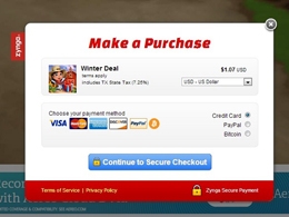 Zynga tests Bitcoin payments for seven online games
