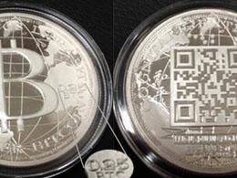 New Liberty Dollar Silver QR Coin Obtains Live Bitcoin Prices